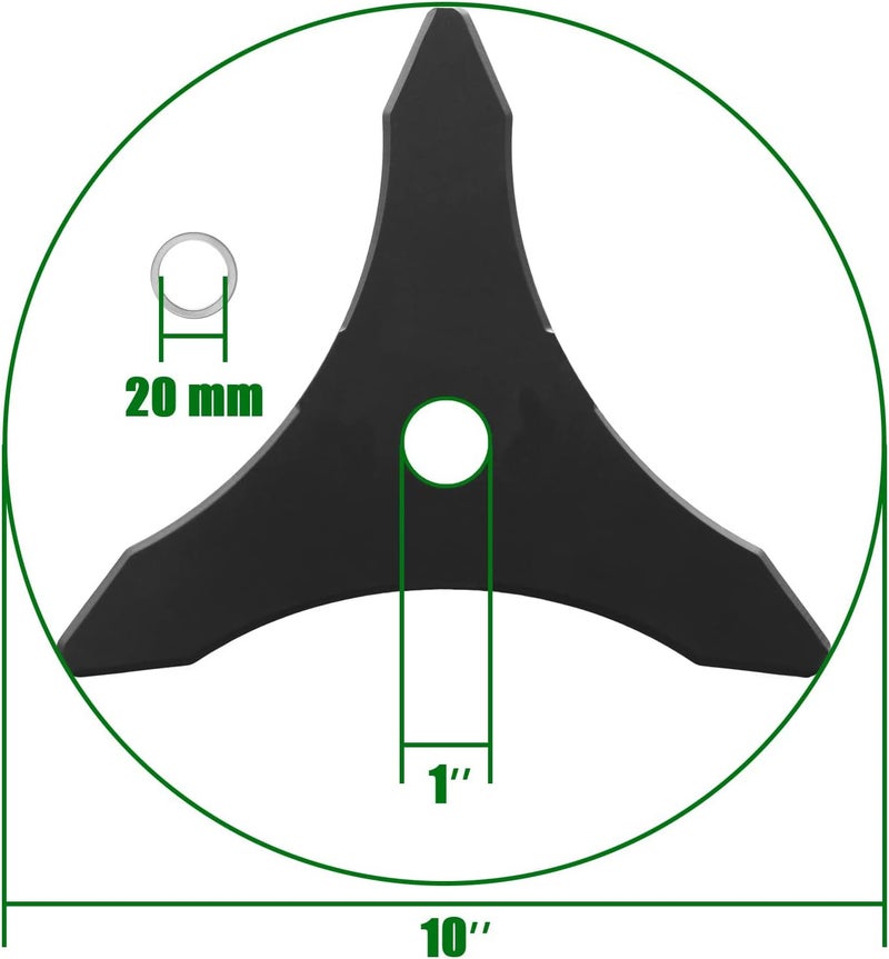 Eapele Brush Cutter Blade Weed Wacker Replacement Blade, Carbide Steel with Adapter Attachment, for 1" (25.4 mm or 20 mm Arbor), Compatible with Husqvarna, Stihl, Oregon, and Hitachi - Image 4